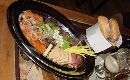 platter of house-smoked salmon, Fouquet Fourchette
